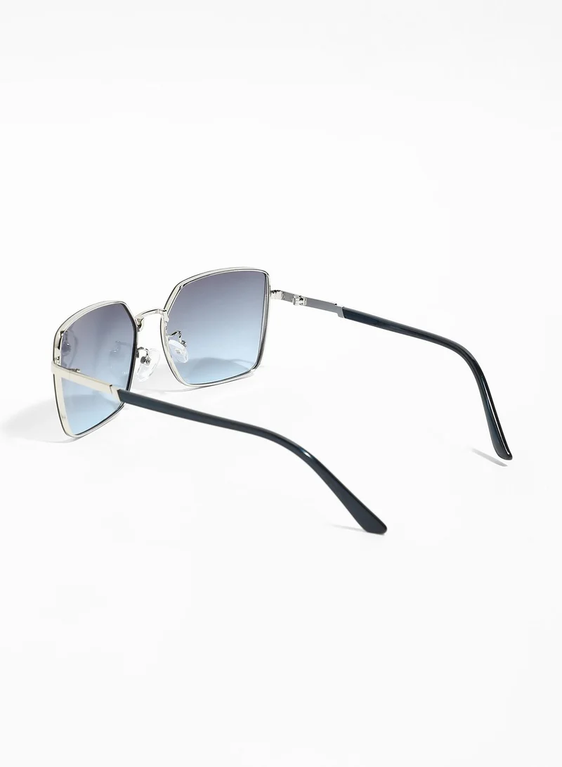 Haute Sauce Polarized Full Rim Rectangle Sunglasses For Women