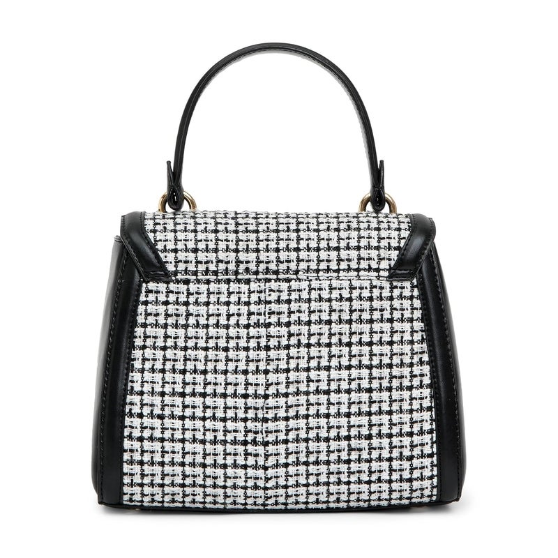 KLEIO Structured Tweed Hand Bag with Top Handle for Women - Image 3