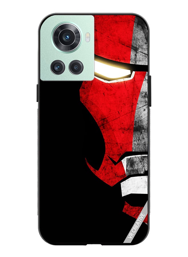 VR CREATIVE Protective Case Cover For OnePlus Ace Half Face Iron Man Design Multicolour - Image 1