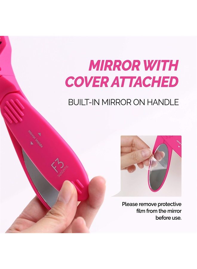 F3 Systems Folding Hair Brush with Mirror, Travel Folding Brush, Compact for Storage, Hair Brush Detangling Comb for Adult and Kids, Portable & Pocket Brush with Mirror, Healthy Shine, Wet & Dry Hair - Image 3