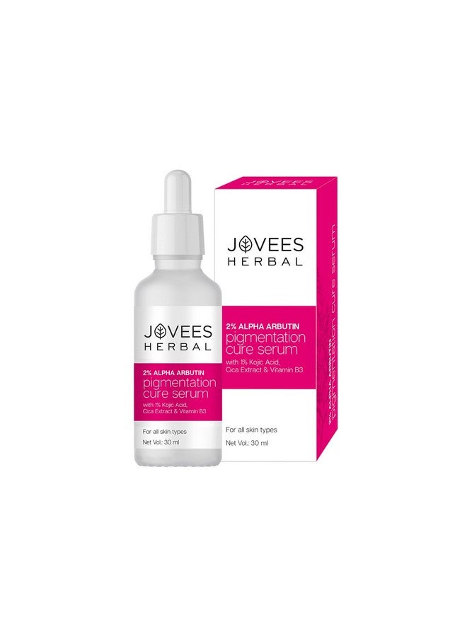Jovees Herbal 2% Alpha Arbutin Pigmentation Cure Serum With 1% Kojic Acid Cica Extract & Vitamin B3 Reduces Blemishes & Improves Skin Texture Brightens Skin For All Skin Types 30 Ml - Image 1