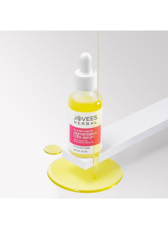 Jovees Herbal 2% Alpha Arbutin Pigmentation Cure Serum With 1% Kojic Acid Cica Extract & Vitamin B3 Reduces Blemishes & Improves Skin Texture Brightens Skin For All Skin Types 30 Ml - Image 2