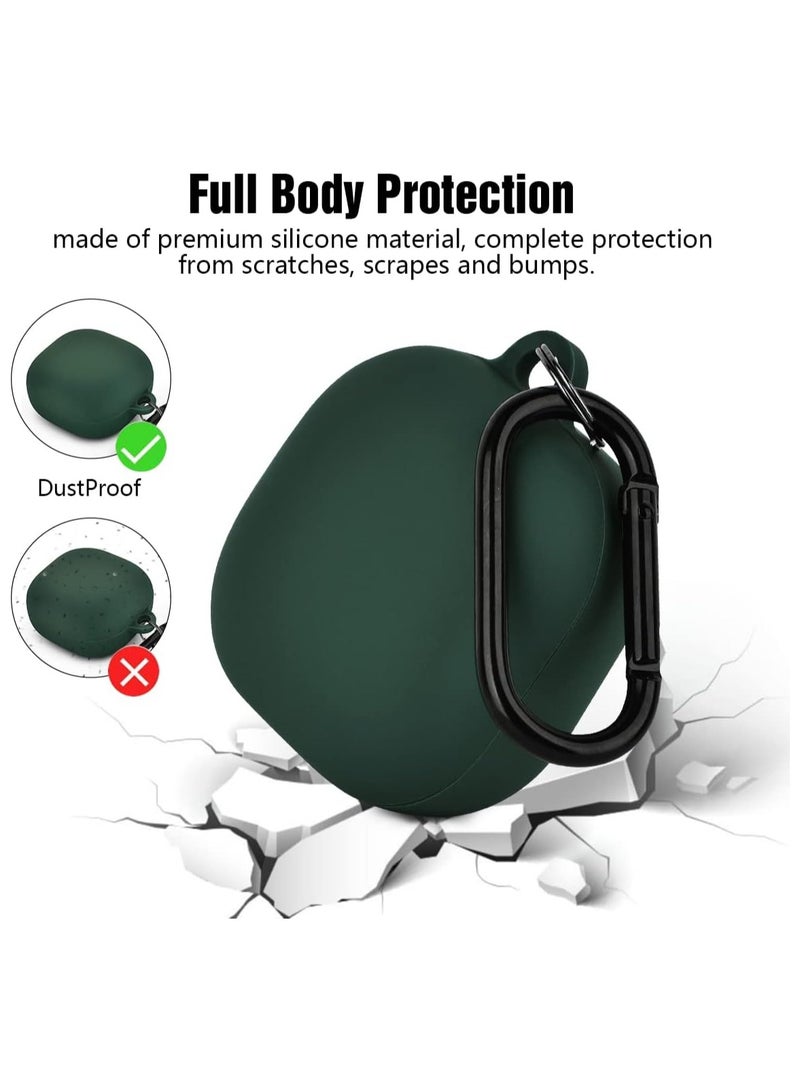 Silicone Case for Samsung Galaxy Buds 2 Pro/Galaxy Buds 2/Galaxy Buds Pro/Galaxy Buds Pro 2/Galaxy Buds Live/Galaxy Buds FE with Keychain Cover (Green) - Image 5