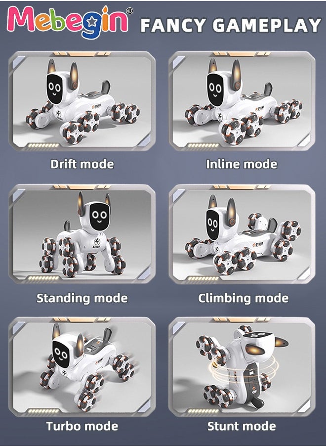 MEBEGIN Stunt Robot Dog Toys for Kids, Cool Mechanical Dog with 360° Rotation Feature, Remote Control Car with Various Postures, Rechargeable RC Car, Stunt Car Toy with Light and Music, Gesture Sensing Robot Toys, Ideal Gift for Kids, 26.5*16*16cm  - Image 5