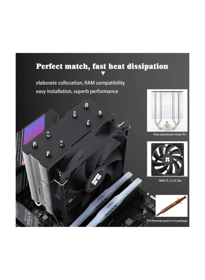 Thermalright Assassin X120 Refined SE LGA 1700 CPU Air Cooler,TL-C12C PWM Fan with 1550RPM, 148mm High CPU Cooling, 25.6DBa, for AM4/AM5/Intel LGA 1150/1151/1200/1700/1851 - Image 4