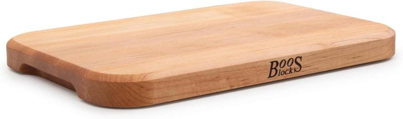 Boos Block Chop-N-Serve - All Purpose Chopping Block - North American Hard Maple Chopping Board - Safe for Food Preparation - 12 x 8 x 1 Inches - Image 1