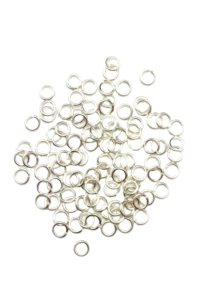 100pcs 925 Sterling Silver Open Jump Rings 24 Gauge 30mm OD20mm ID Made in USA by CRAFT WIRE