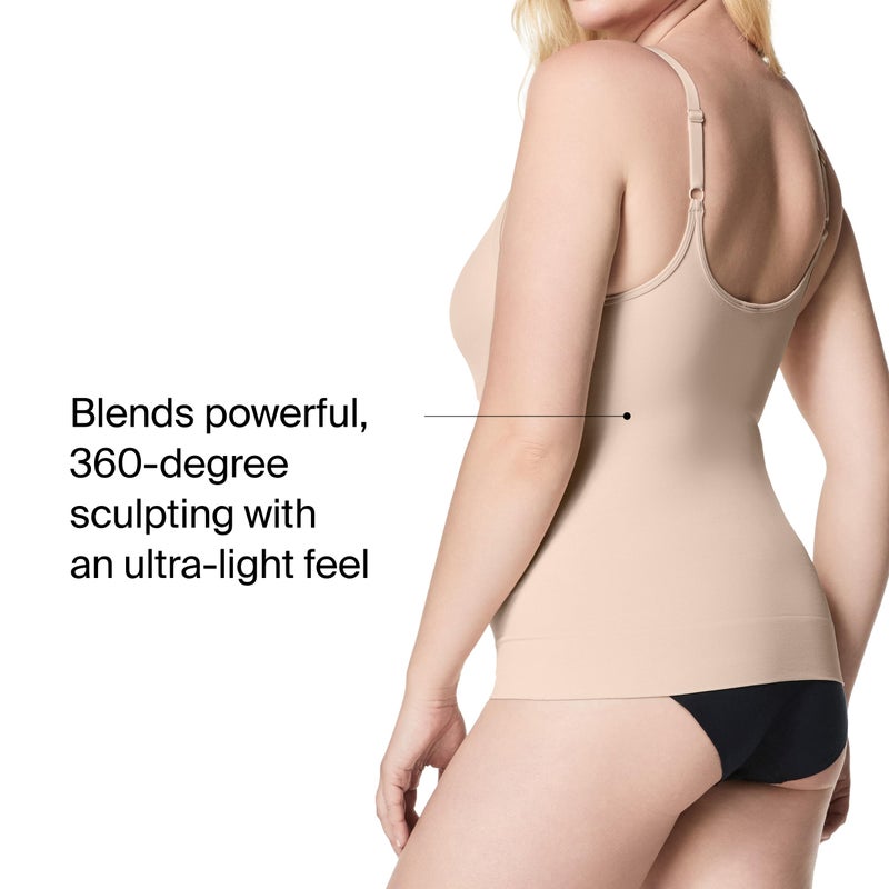 SPANXsculpt Power Series Cami - Camisole Shapewear for Women - Adjustable Straps - V Neck - Soft, Seamless Cami - Soft Nude - Medium - Image 4