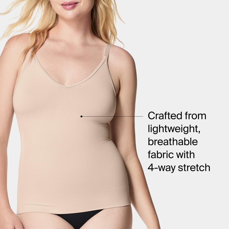 SPANXsculpt Power Series Cami - Camisole Shapewear for Women - Adjustable Straps - V Neck - Soft, Seamless Cami - Soft Nude - Medium - Image 3