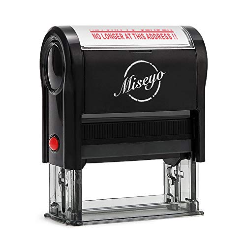 Miseyo Return to Sender NO Longer at This Address Self Inking Rubber Stamp - Red Ink - Large Size - Image 1
