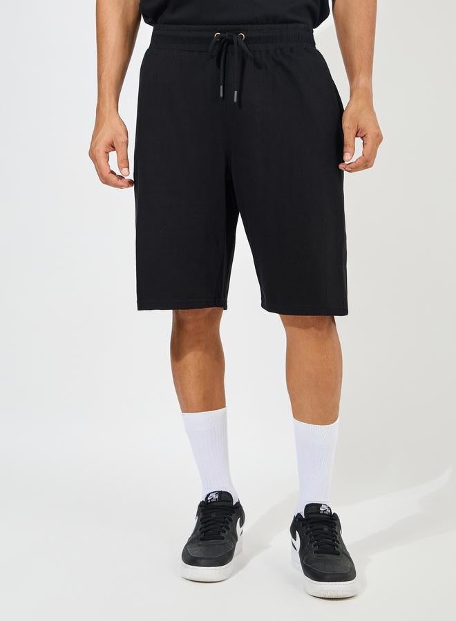 ستايلي طقم بولو وشورت قطني ثقيل بقصة فضفاضة - Image 5