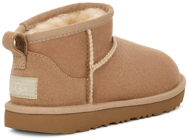 UGG Kids K Classic Ultra Mini Boot, Sand, 2 - Image 2