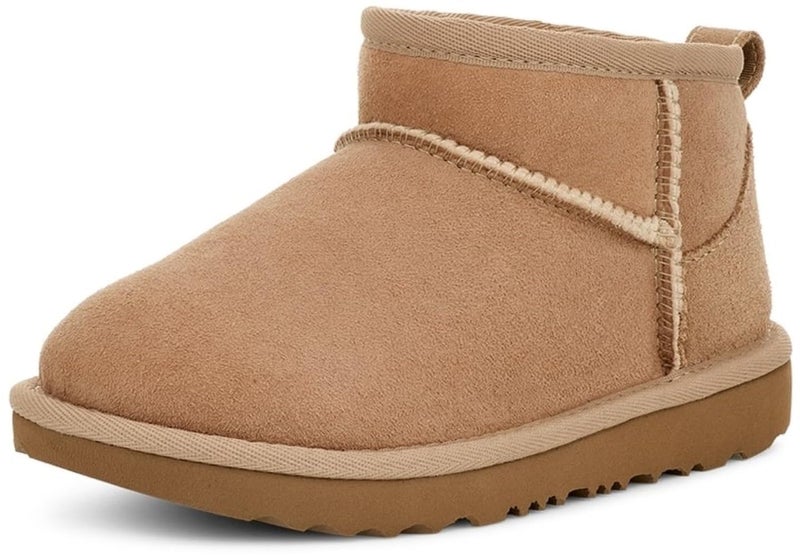 UGG Kids K Classic Ultra Mini Boot, Sand, 2 - Image 1