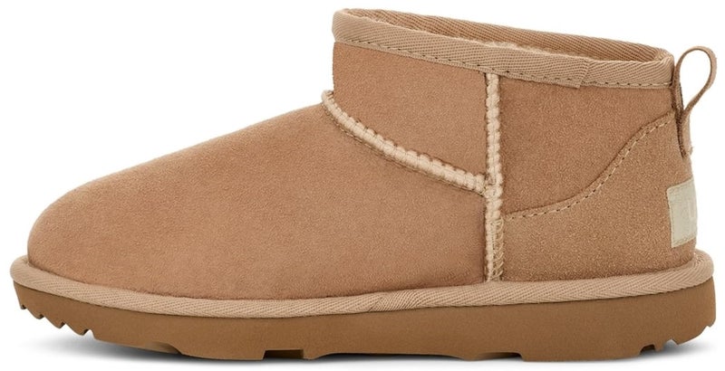 UGG Kids K Classic Ultra Mini Boot, Sand, 2 - Image 3