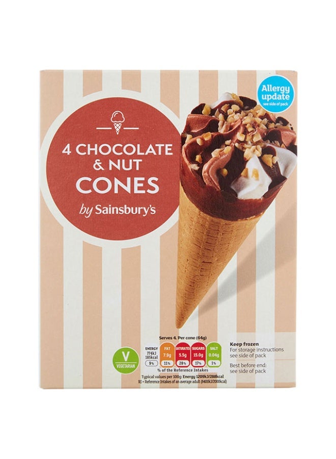 Ice Cream Cone Choc & nuts - 4x440ml
