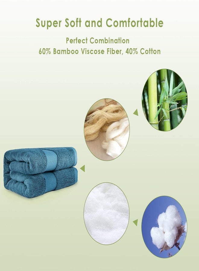 CANFOISON Extra Large Bath Towels Sheet for Body, Sensitive Skin, Adult Kids Baby Luxury Hotels, Spa, Gym Super Soft Highly Absorbent Oversized Towels 35" x 70" 1 Pack Peacock Blue - Image 5