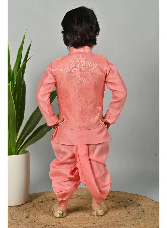 BT DEZINES Coral Kurta Dhoti Set for Boys