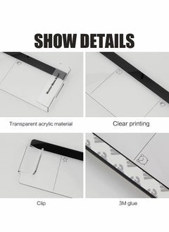 بيوينتي Acrylic Message Board Set, 2 Pieces for Notes and Reminders  - Image 4