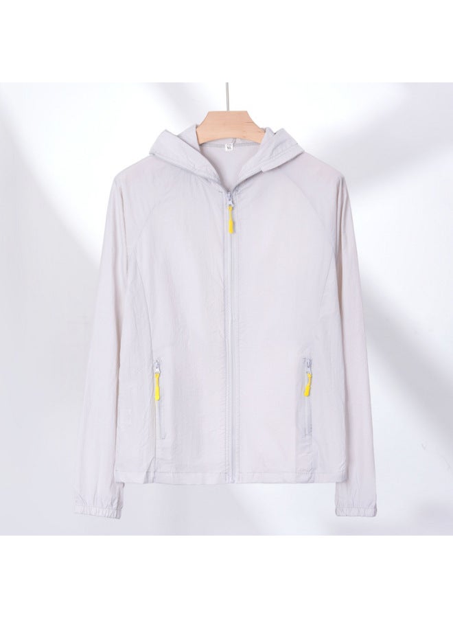 Song Feng Ya Summer Sun Protection Clothing New Hooded Small Shirt Zipper Outer Shirt Loose Pocket All-match Uv Short Jacket - Image 1