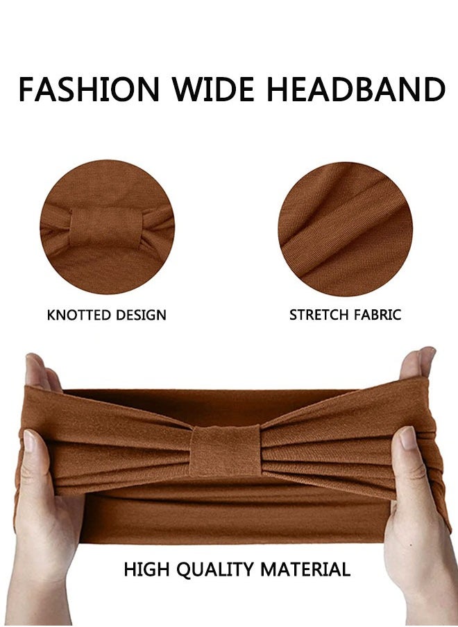وهاواي 4 Pack Wide Headbands for Women Non Slip Stylish Head Bands Boho Thick Large Headwraps for Wigs Cute Hair Bands Stretchy Fashion Summer Hair Accessories  - Image 2
