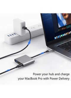 Generic HUB USB-C to HDMI Adapter (Supports 4K/UHD) 3 in 1 Type C Converter Cable for MacBook Pro 2017/2018, MacBook, Mac Pro, iMac, Chromebook, and Other USB 3.0 Type-C Devices  - Image 3