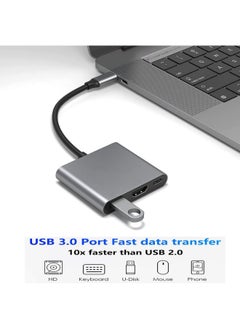Generic HUB USB-C to HDMI Adapter (Supports 4K/UHD) 3 in 1 Type C Converter Cable for MacBook Pro 2017/2018, MacBook, Mac Pro, iMac, Chromebook, and Other USB 3.0 Type-C Devices  - Image 4