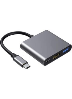 Generic HUB USB-C to HDMI Adapter (Supports 4K/UHD) 3 in 1 Type C Converter Cable for MacBook Pro 2017/2018, MacBook, Mac Pro, iMac, Chromebook, and Other USB 3.0 Type-C Devices  - Image 1