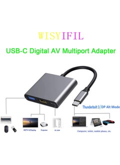 Generic HUB USB-C to HDMI Adapter (Supports 4K/UHD) 3 in 1 Type C Converter Cable for MacBook Pro 2017/2018, MacBook, Mac Pro, iMac, Chromebook, and Other USB 3.0 Type-C Devices  - Image 2