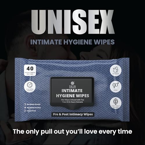 Skin Elements Intimate Hygiene Wipes Unisex pH Balanced Wet Wipes Tea Tree Oil Neem Extracts 40 Intimate Hygiene Wet Wipes Pre and Post Intimacy - Image 3