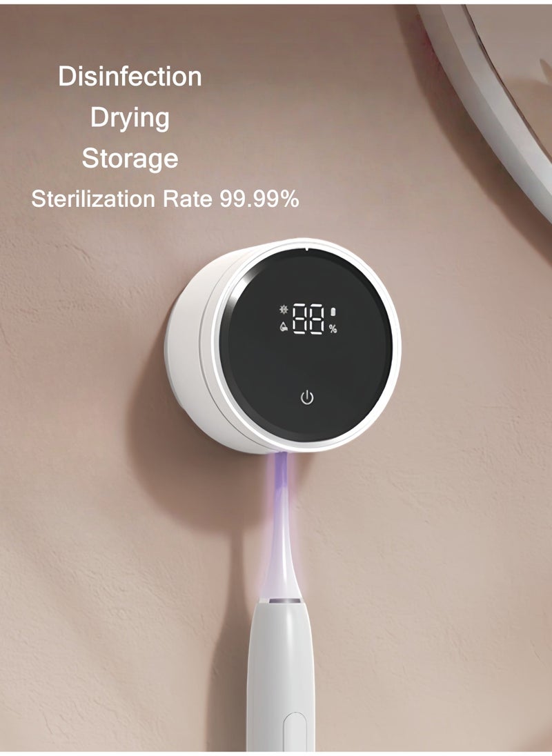 UV Toothbrush Sanitizer Cleaner Wall Mount,Bathroom Toothbrush Holder/Rechargeable/No Drilling/Easy to Clean,for Electric and Manual Toothbrush - Image 2