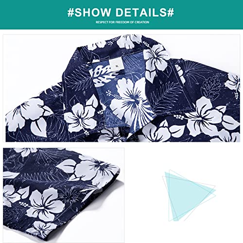 Sumolux Mens Hawaiian Floral Shirts Button Down Tropical Holiday Beach Shirts - Image 4