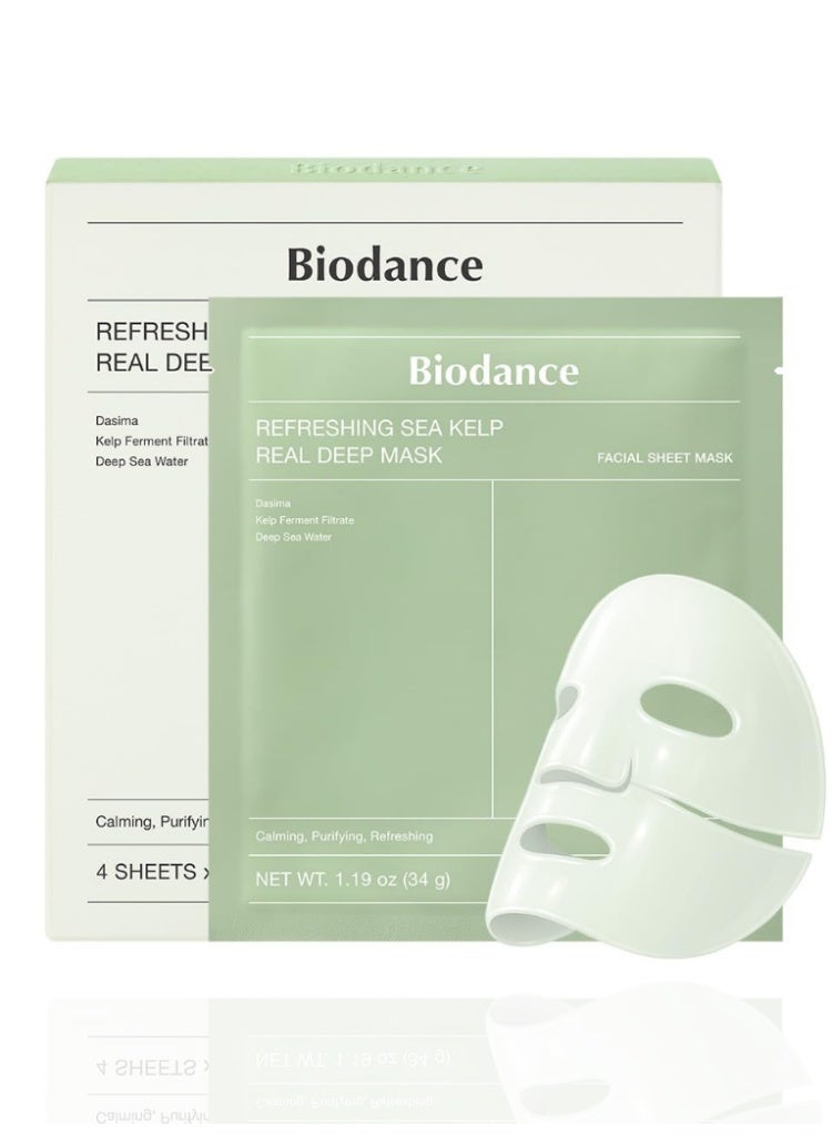 بيودانس Biodance Refreshing Sea Kelp Real Deep Mask – ماسك ترطيب وتهدئة وتنقية البشرة بخلاصة أعشاب البحر - Image 1
