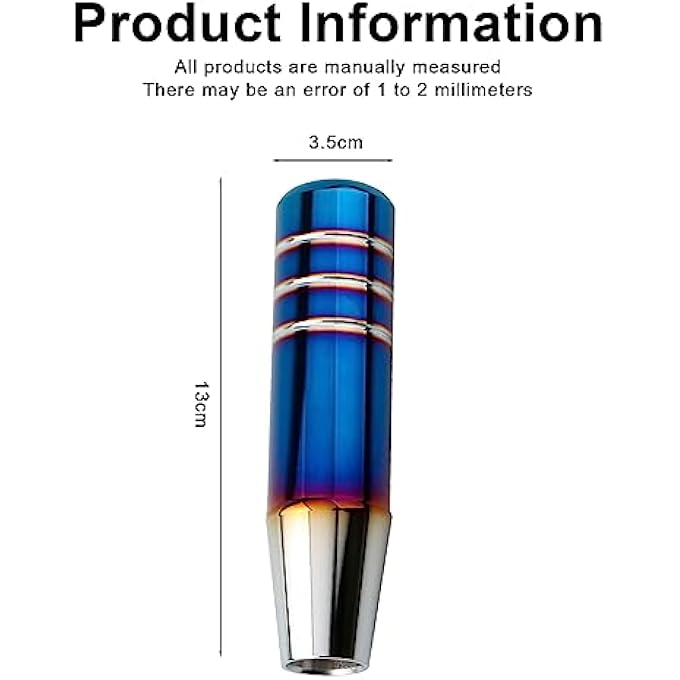 Unity ZUOLUN Shifter Knob 5 Universal Aluminum Alloy Shift Knob Car Gear Lever Stick Shifter Handle Gear Shifter Knobs Fit Most Automatic Manual Vehicle Blue - Image 3