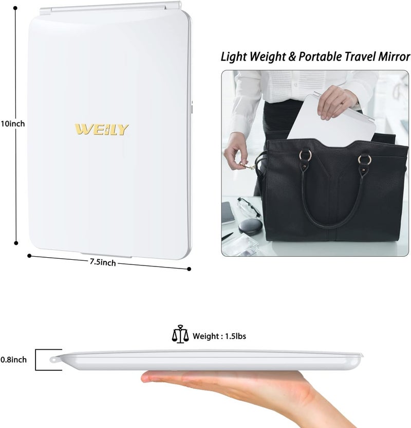 WEILY LED Makeup Mirror with 72 Lights, Dimmable Touch Screen, 3 Color Lighting, Gift for Women - Image 5