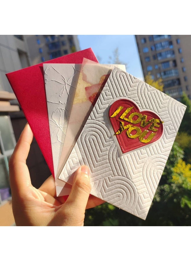 BenQuand I Love You Card, 3D Embossed Floral Valentine's Day Gift for Women and Men with Envelopes, Unique Handmade Celebration Decorations Cards for Boyfriend and Girlfriend，Wife and Husband - Image 3