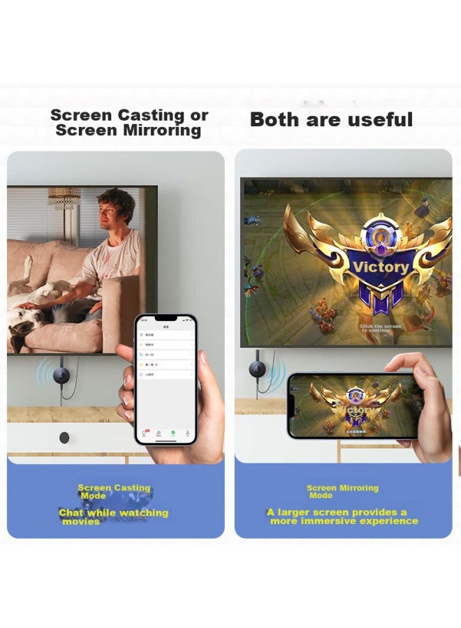 Kovol Stable And Non-lagging | Wireless Screen Mirroring Device For Phones, Tv Screen Mirroring Adapter, Hdmi Converter, Projector, Hd Compatible With Apple, Android, Huawei, Computer Monitor - Image 1