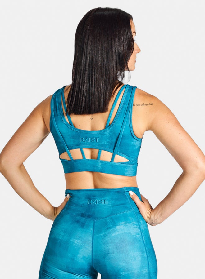 RZIST Blue Sports Bra - Image 2