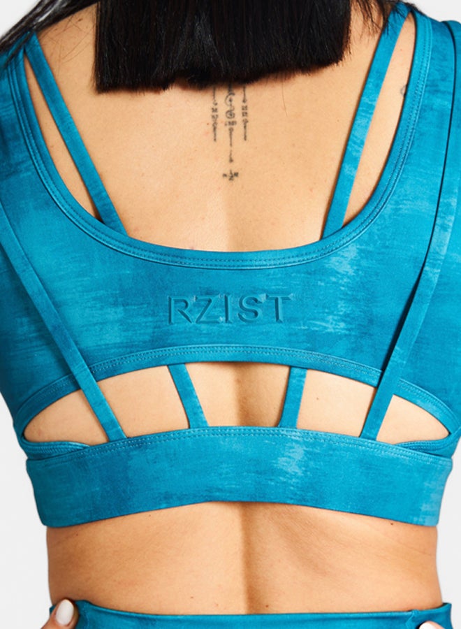 RZIST Blue Sports Bra - Image 4