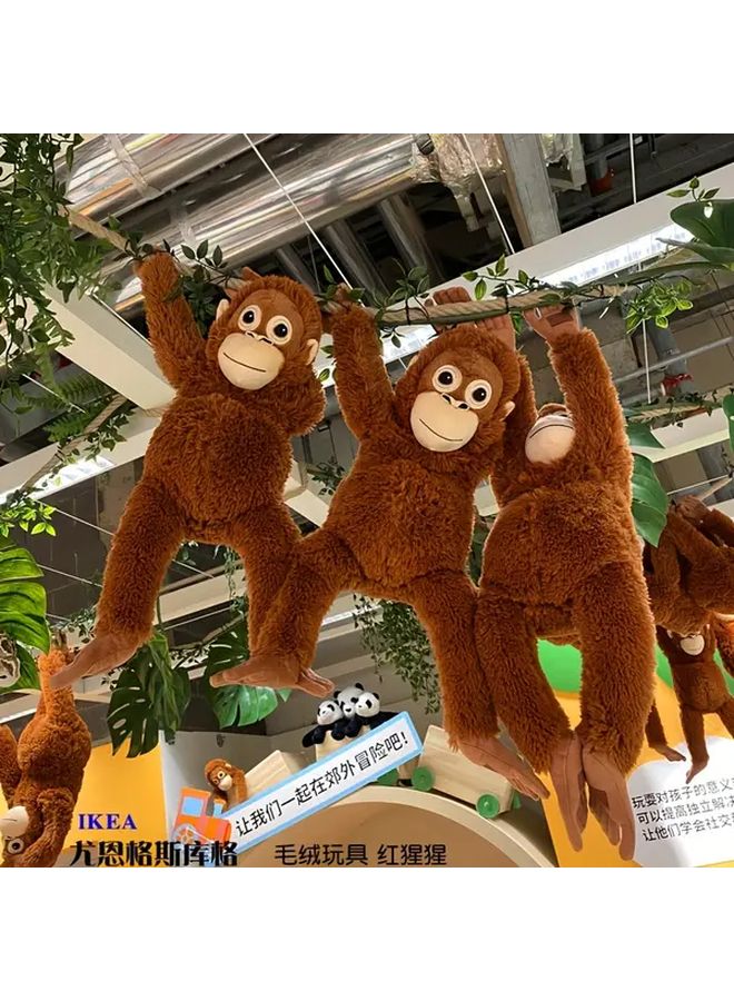 Brown Plush Monkey Doll Stuffed Animal Toy Cute Human Mimic Ideal Birthday Gift - Image 4