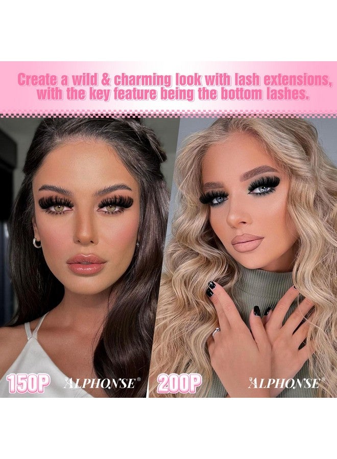 alphonse Fluffy Lash Clusters with Bottom Lashes Cluster Eyelash Extensions Thick Volume Individual Lashes 320pcs ALPHONSE Lash Extension Clusters for Beginners (150D+200D, 12-20mm) - Image 2