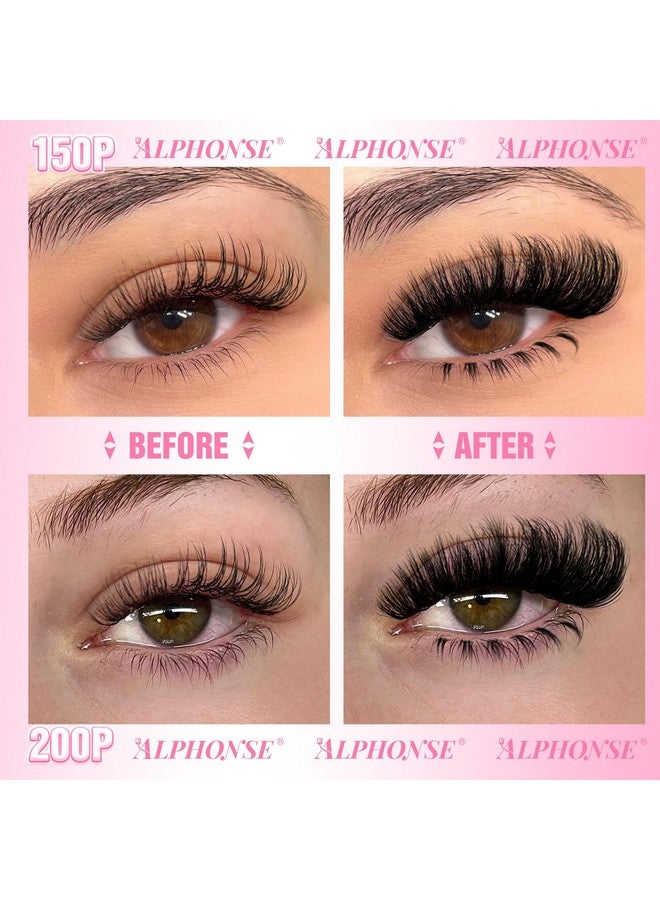 alphonse Fluffy Lash Clusters with Bottom Lashes Cluster Eyelash Extensions Thick Volume Individual Lashes 320pcs ALPHONSE Lash Extension Clusters for Beginners (150D+200D, 12-20mm) - Image 5