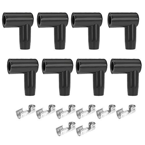 Anxingo Spark Plug Boot Terminal Kit - 90 Degree HEI Distributor and Coil Boot Ignition Wire (8-Pack) - Image 2