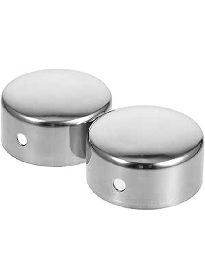 Stainless Steel Stair Handrail End Caps 2 Pack for 45mm Diameter Indoor Railing - Image 1