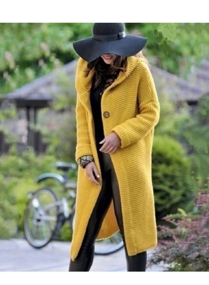 Loquat Women's Fashion Autumn/Winter Cardigan Knit Sweater Hooded Coat 