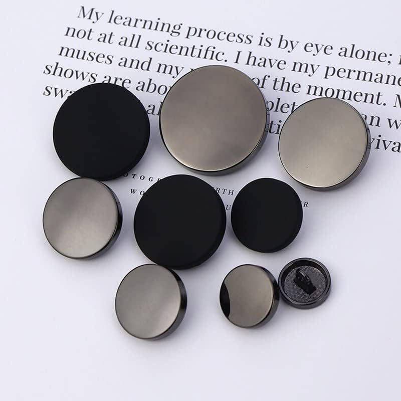 Buttons Vintage Buttons Button 10 Pcs Golden Metal Shank Sewing Buttons for Craft Alloy Button Clothing DIY Women's Coat Jacket Shirt Accessories Scrapbooking Buttons(Bright Silver,20mm) - Image 4
