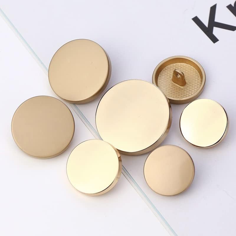 Buttons Vintage Buttons Button 10 Pcs Golden Metal Shank Sewing Buttons for Craft Alloy Button Clothing DIY Women's Coat Jacket Shirt Accessories Scrapbooking Buttons(Bright Silver,20mm) - Image 5
