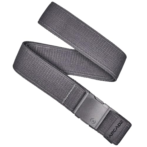 Arcade Belts A2 Atlas Unisex Adventure Belt: Heavy Duty Stretch, Metal Free Buckle, Charcoal - Image 1