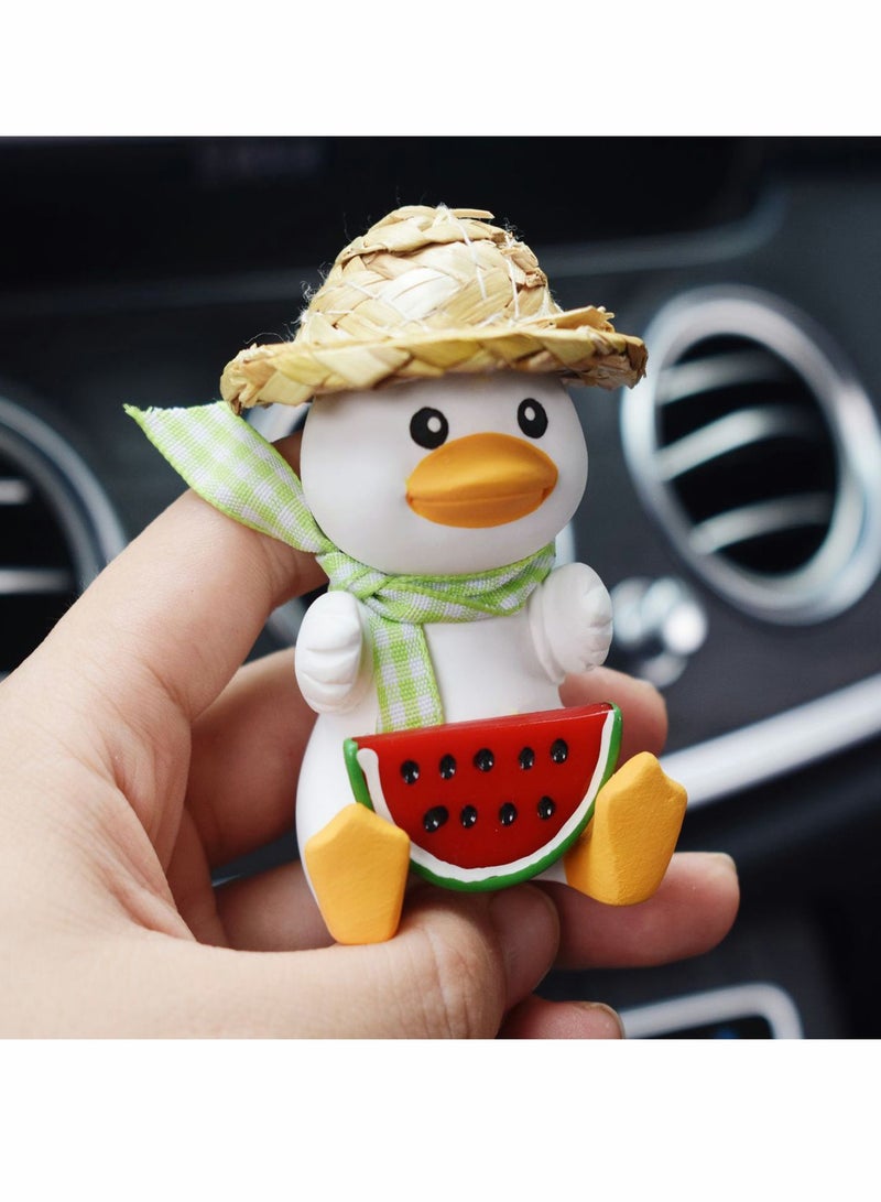 SYOSI Car Air Outlet Decoration, Cartoon Watermelon Duck Cute Accessories with Clip Suitable for Dashboard Desk Interior (watermelon Duck) - Image 3