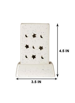 PROSPERRO LUMO PROSPERRO LUMO by Parkash Candles Ceramic Electric Aroma Diffuser Oil Burner I Aroma Burner Oil Diffuser I Oil Warmer Lamp Square Shape for Home Fragrance White  - Image 5