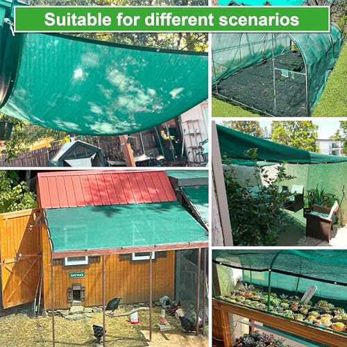 Eightiz Garden net Fabric Solid Garden Shade Net Agro net Green net 75% Sun & UV Protection-Ideal for Balcony Garden/Farming/Agriculture/Fancing(10 FT X 20 FT) (Pack of 1, Green) - Image 4